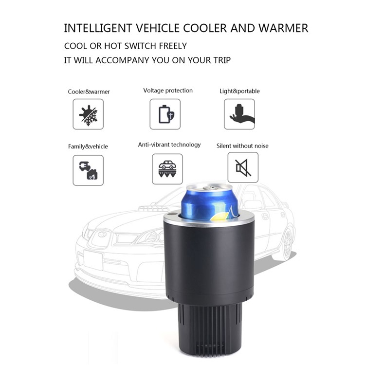 Easy Operation Lightweight Vehicle-mounted Double Mode Cold and Hot Cup Holder for Travel, Trip etc.-8