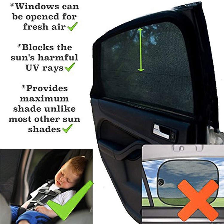 Anti-mosquito Car Window Shade Safety Sun Shades for Side Window, Size: M-2