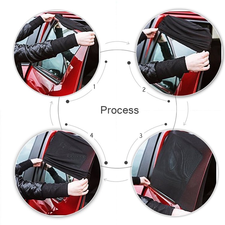 Anti-mosquito Car Window Shade Safety Sun Shades for Side Window, Size: M-7