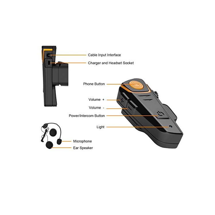 Wireless Bluetooth Motorcycle Helmet Headset Headphone-11