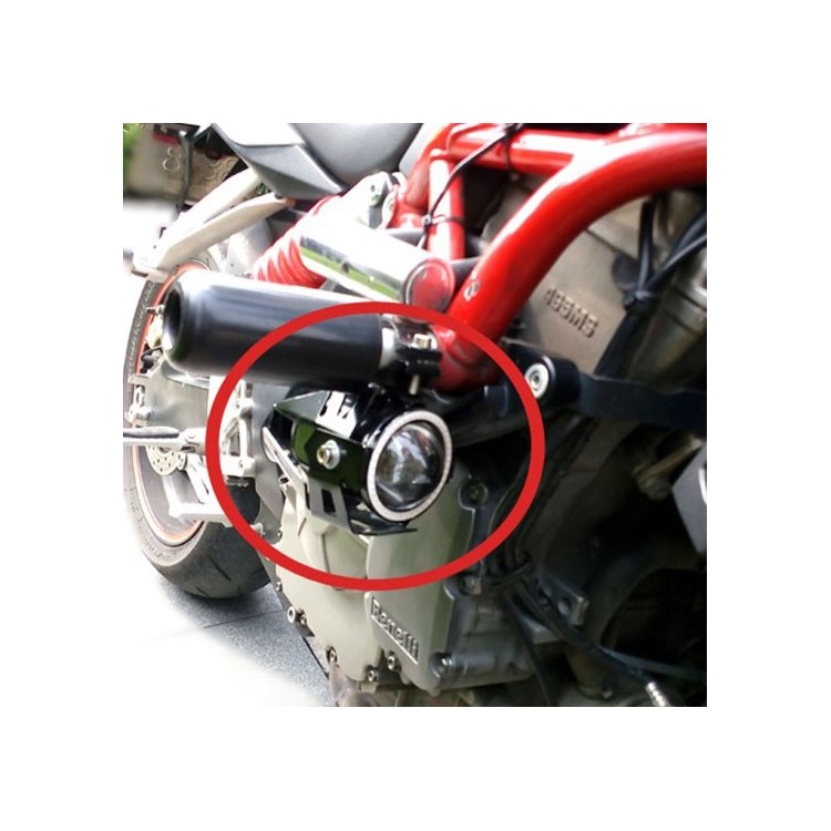 U7 Motorcycle Headlight Angel Eyes Light 125W CREE LED Fog Spotlight + Switch - Blue-15