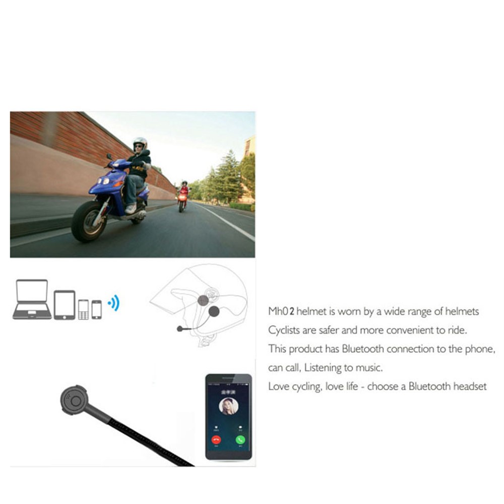 Casque Bluetooth Sans Fil Casque De Moto Handfree Musique Casque D'appel