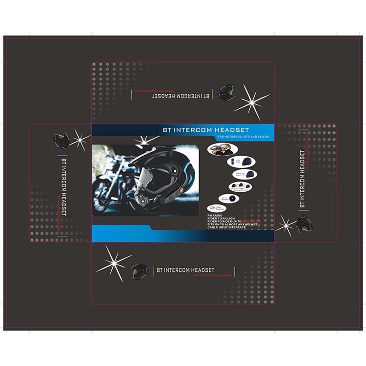 BT-S2 1000m IP67 Waterproof Moto Helmet Bluetooth Headset Motorcycle Intercom - EU Plug-17