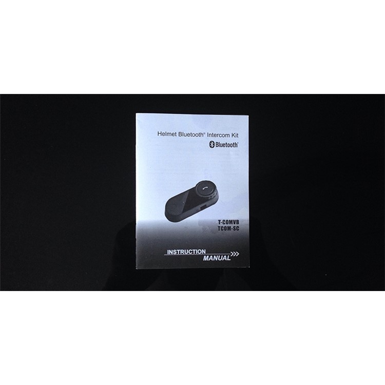 T-COMVB 800m Helmet Bluetooth Intercom Headset Waterproof Motorcycle Interphone - Black / EU Plug-3