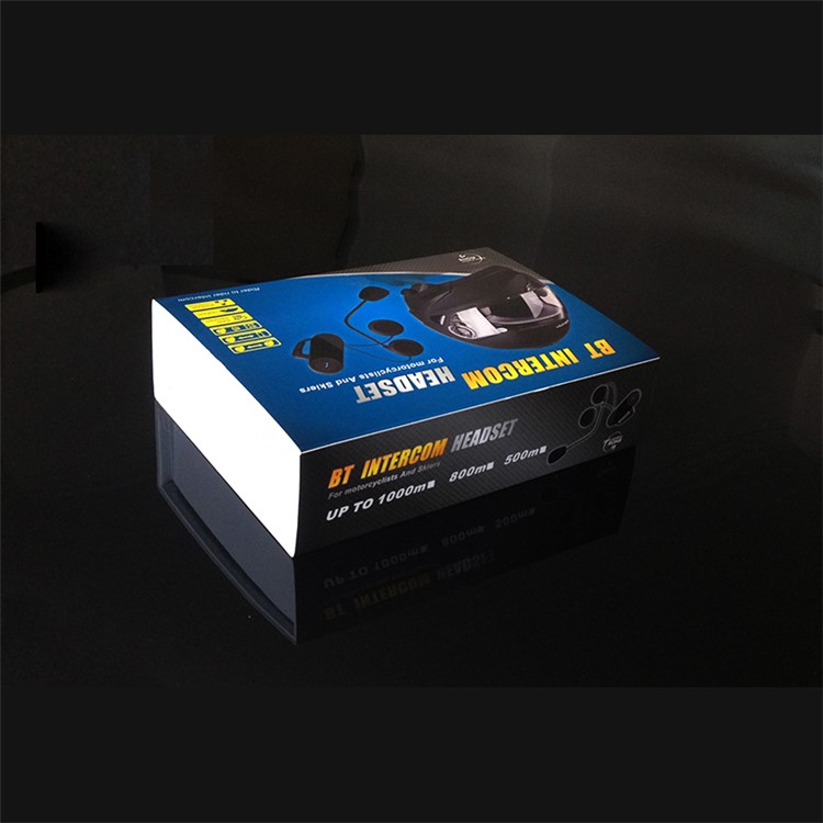 T-COMVB 800m Helmet Bluetooth Intercom Headset Waterproof Motorcycle Interphone - Black / EU Plug-9