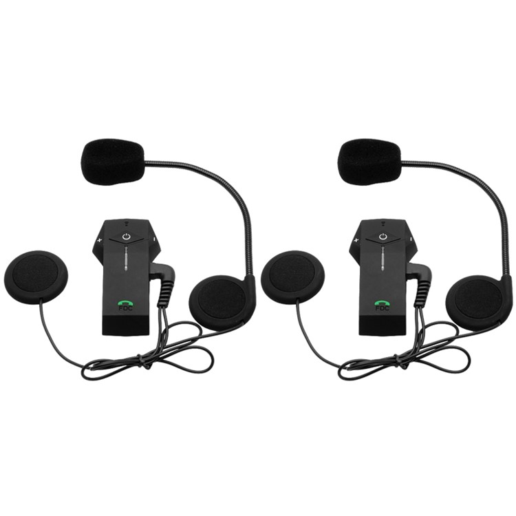 FDC 1000m Motorcycle Motorbike Helmet Bluetooth Intercom Headset Support NFC Tech - Black-5