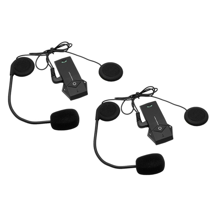 FDC 1000m Motorcycle Motorbike Helmet Bluetooth Intercom Headset Support NFC Tech - Black-6