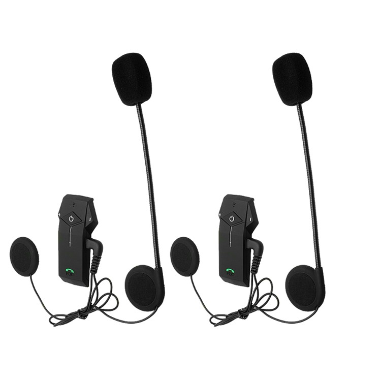 FDC 1000m Motorcycle Motorbike Helmet Bluetooth Intercom Headset Support NFC Tech - Black-8
