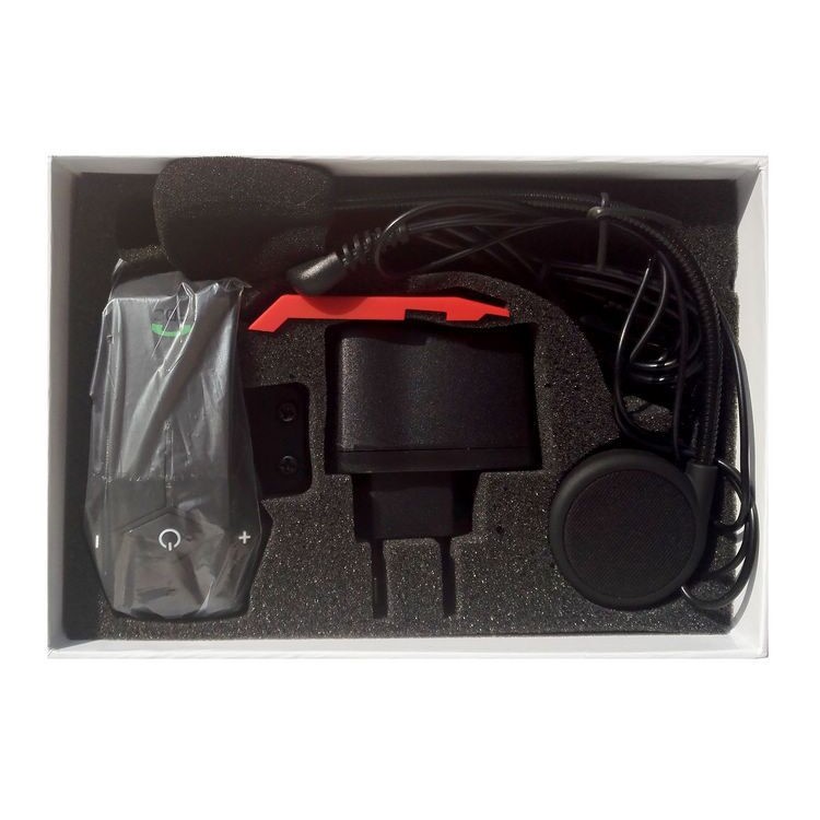 FDC 1000m Helmet Bluetooth Intercom Headset Motorcycle Interphone Support NFC Tech - Red-5