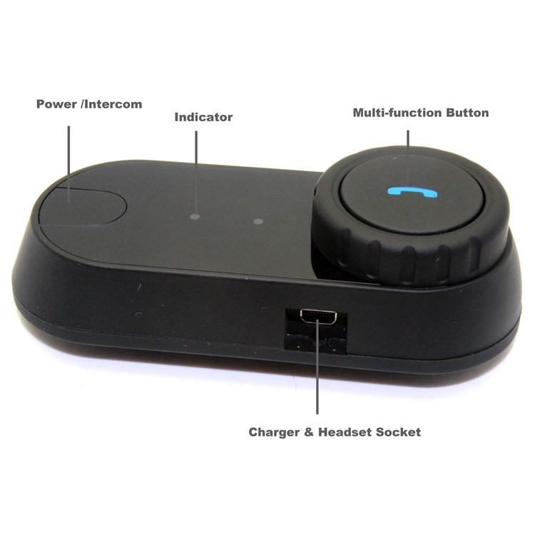 T-COMVB 800m Motorcycle/Ski Helmet Bluetooth Headphone Wireless Earphone Intercom Kit - Black-13
