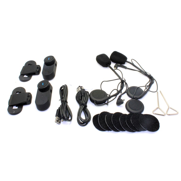 T-COMVB 800m Motorcycle/Ski Helmet Bluetooth Headphone Wireless Earphone Intercom Kit - Black-32