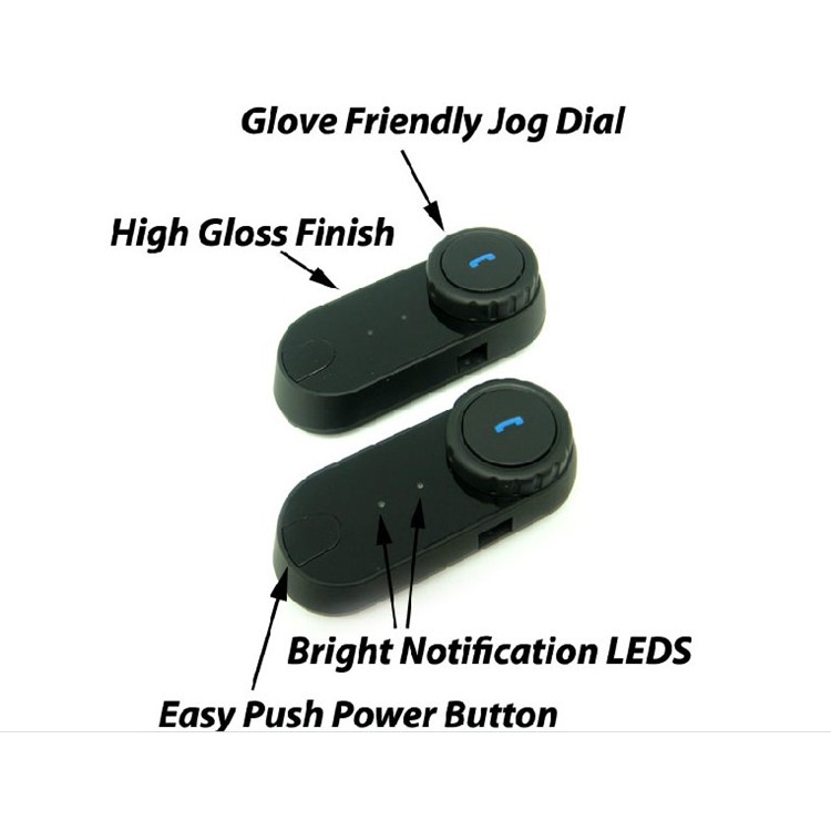 T-COMVB 800m Motorcycle/Ski Helmet Bluetooth Headphone Wireless Earphone Intercom Kit - Black-36