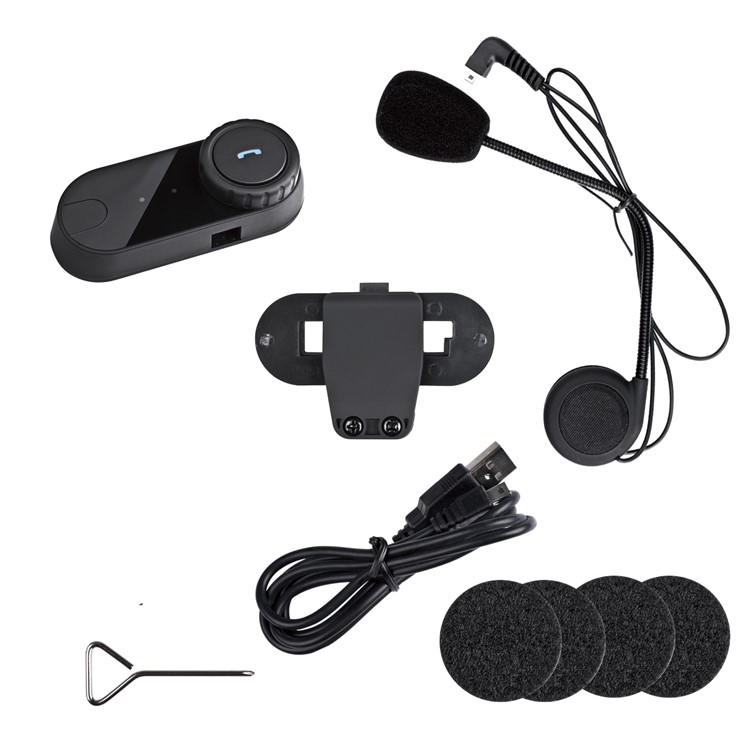 T-COMVB 800m Motorcycle/Ski Helmet Bluetooth Headphone Wireless Earphone Intercom Kit - Black-37