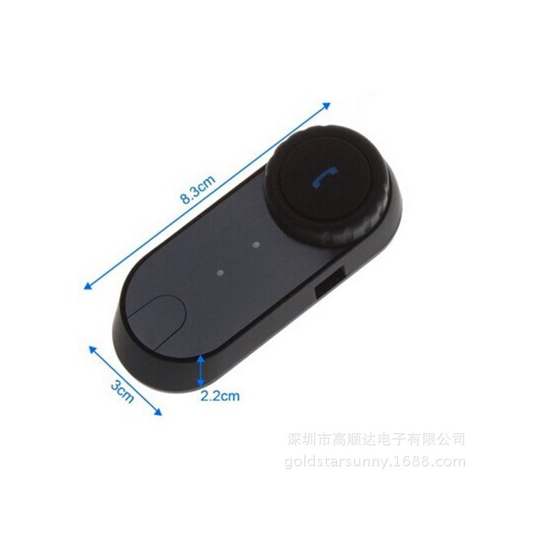 T-COMVB 800m Motorcycle/Ski Helmet Bluetooth Headphone Wireless Earphone Intercom Kit - Black-4