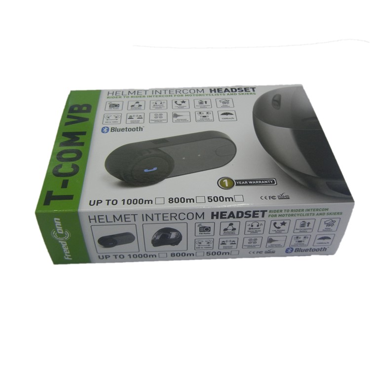 T-COMVB 800m Motorcycle/Ski Helmet Bluetooth Headphone Wireless Earphone Intercom Kit - Black-44