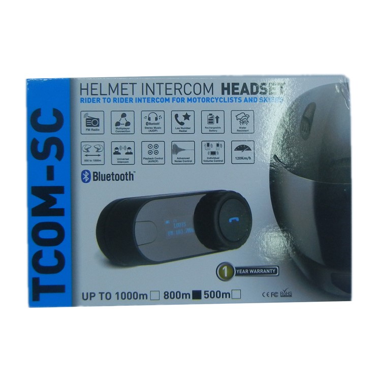 TCOM-SC 1000M Motorbike Helmet Bluetooth Intercom Kit Motorcycle Interphone-17