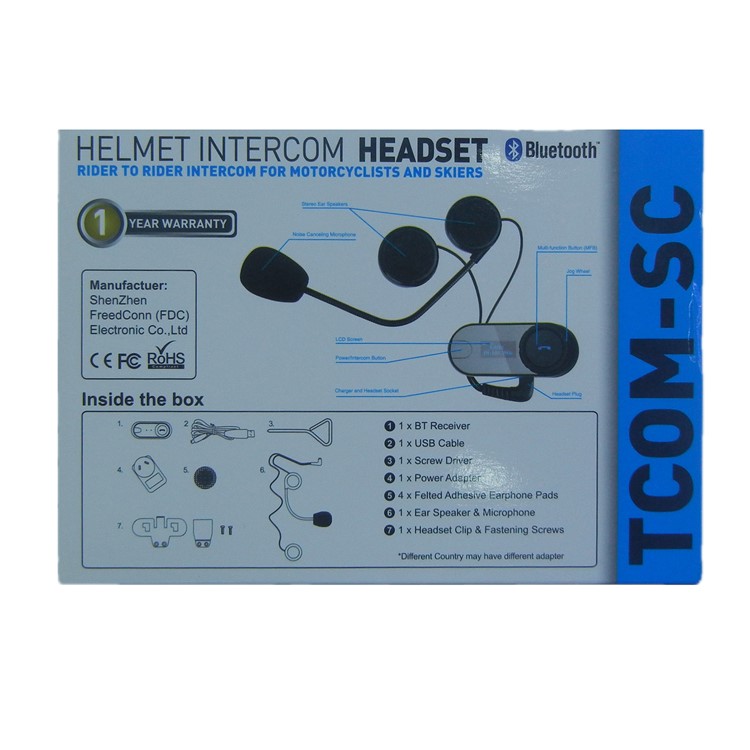 TCOM-SC 1000M Motorbike Helmet Bluetooth Intercom Kit Motorcycle Interphone-18