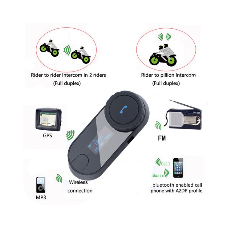 TCOM-SC 1000M Motorbike Helmet Bluetooth Intercom Kit Motorcycle Interphone-3