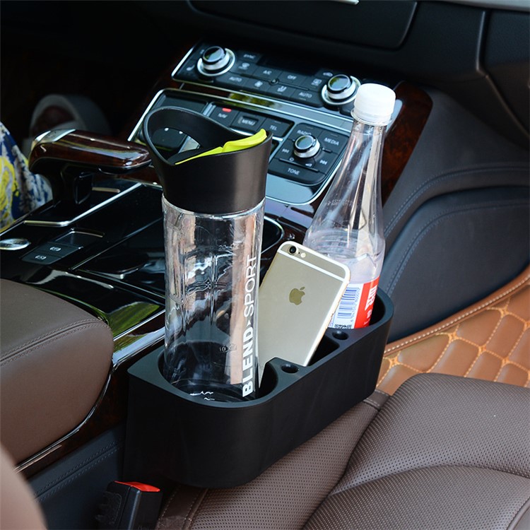Purchased Car Seat Seam Wedge Cup Holder Drink Bottle Cell Phone Storage Organizer Black