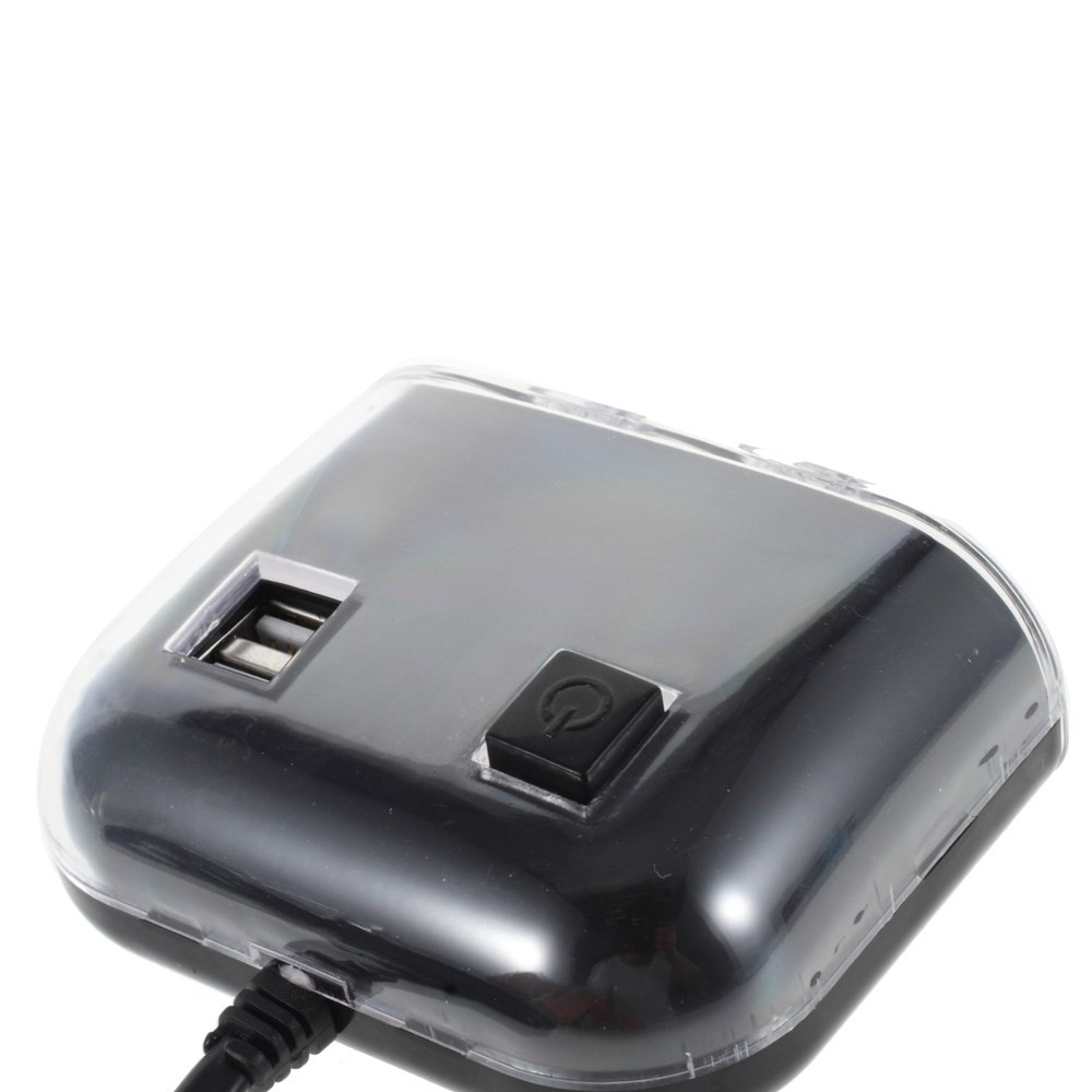 OLESSON No.1505 1 Bis 3 Zigarettenanzünder Dual-USB-Auto-Ladegerät - Schwarz-3