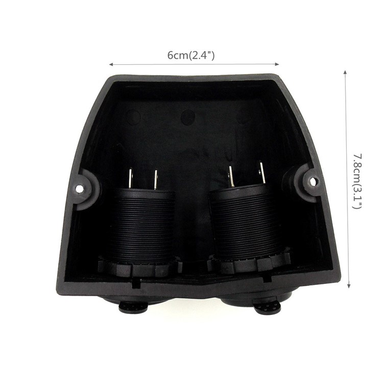 Waterproof 12V Car Motorcycle Dual USB Port Socket Charger with Cigarette Lighter-3