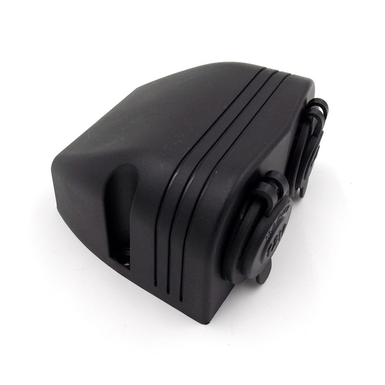 Waterproof 12V Car Motorcycle Dual USB Port Socket Charger with Cigarette Lighter-5