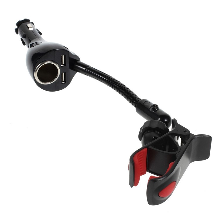 Auto Zigarettenanzünder Dual-USB-Ladegerät Halterung Für Smartphones, Max Klammeröffnung: 10cm-3
