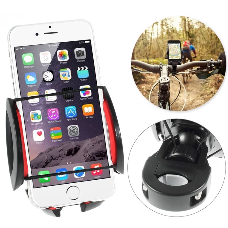 HX-M-X5 Universal Bike Bicycle Phone Mount Holder Stand para iPhone 6 Plus Samsung Galaxy Note 4 N910, Largura: 50-90mm-1