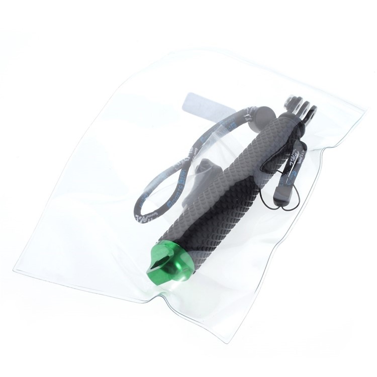Green Extendable Self-portrait Handheld Monopod with Tripod Adapter for GoPro Hero 4 3+ 3 2 1-8