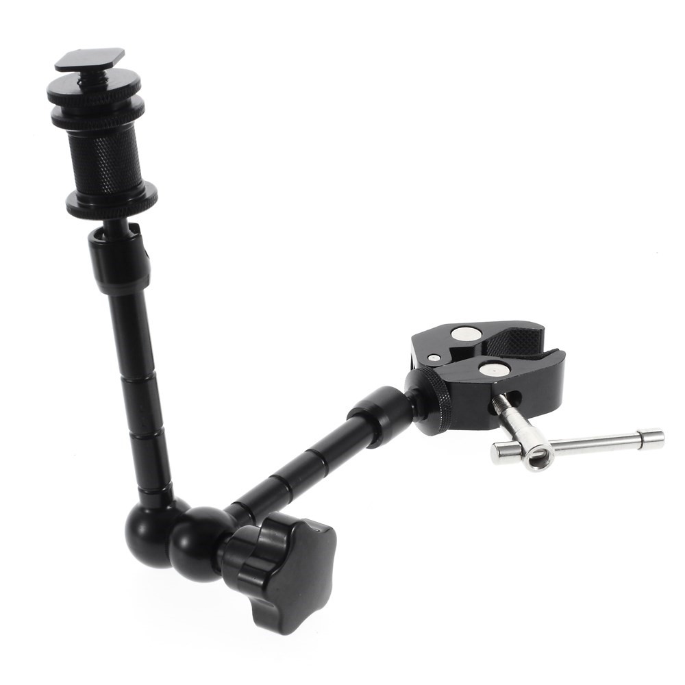 11 inches Magic Friction Arm + Super Clamp Claws Clip + Adapter for Camera Camcorder / LCD / LED light / DSLR Rig-3