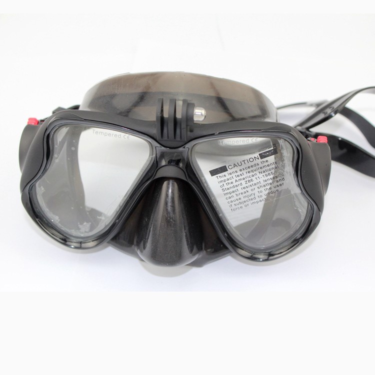 Diving Mask Scuba Goggles Glasses with Camera Mount for GoPro Hero 4/3+/3/2/1 SJ4000/SJ5000 - Black-4