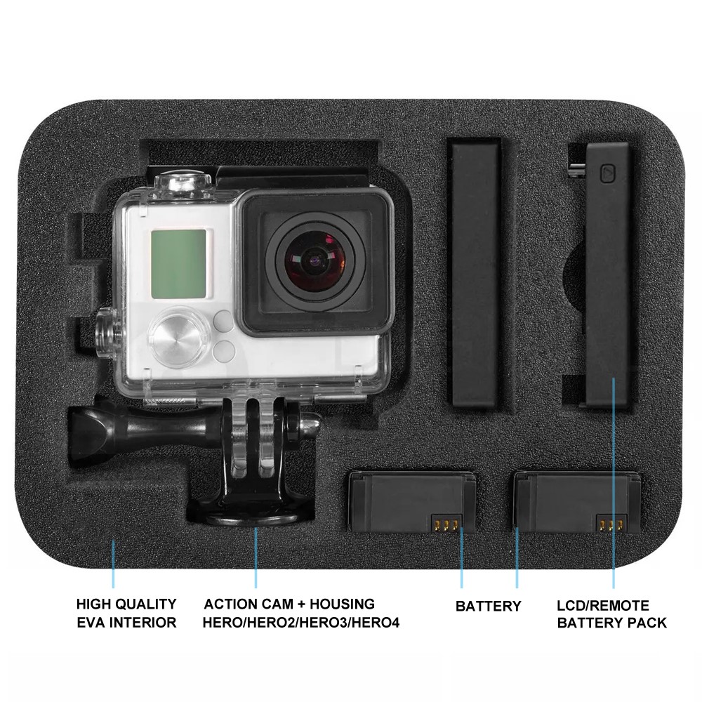 GoPro Small Size Travel Carry Storage Bag Kit Tool Case for GoPro HERO3 - Black-3