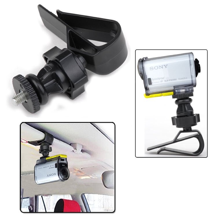 GP154 Car Sun Visor Clip Bag Clamp for GoPro HERO 4/3+/3/2/1/SJ4000/SJ5000/SJ6000/Xiaomi Yi-1