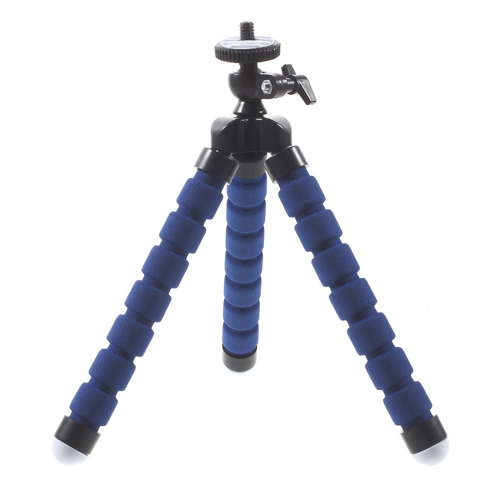 Soporte de trípode ajustable suave portátil para GoPro Hero 4/3 + / 3/2/1 SJ4000 / 5000/6000 Xiaomi Yi - Azul-1