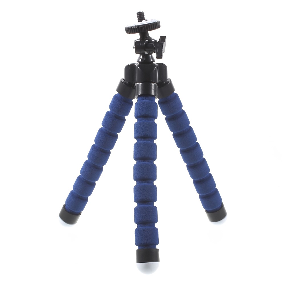 Soporte de trípode ajustable suave portátil para GoPro Hero 4/3 + / 3/2/1 SJ4000 / 5000/6000 Xiaomi Yi - Azul-2