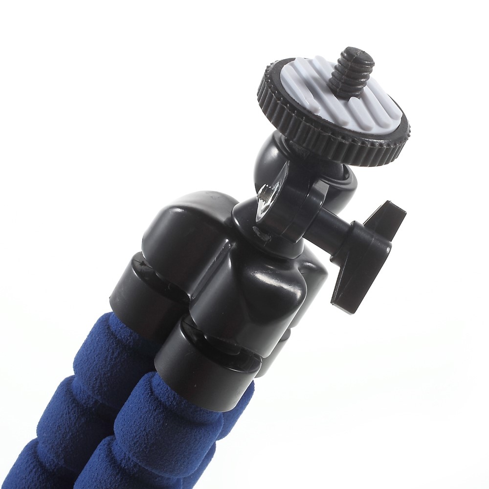 Soporte de trípode ajustable suave portátil para GoPro Hero 4/3 + / 3/2/1 SJ4000 / 5000/6000 Xiaomi Yi - Azul-7