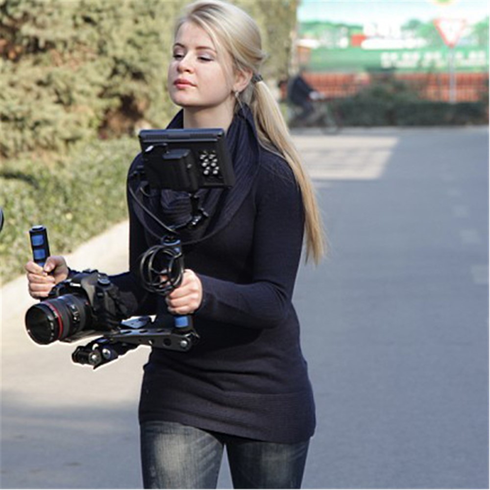DSLR Rig Film In Lega Di Alluminio Pieghevole Kit Di Montaggio A Spalla Supporto Rig Stabilizzatore Per Canon Nikon Sony Ecc. Fotocamere DSLR-13