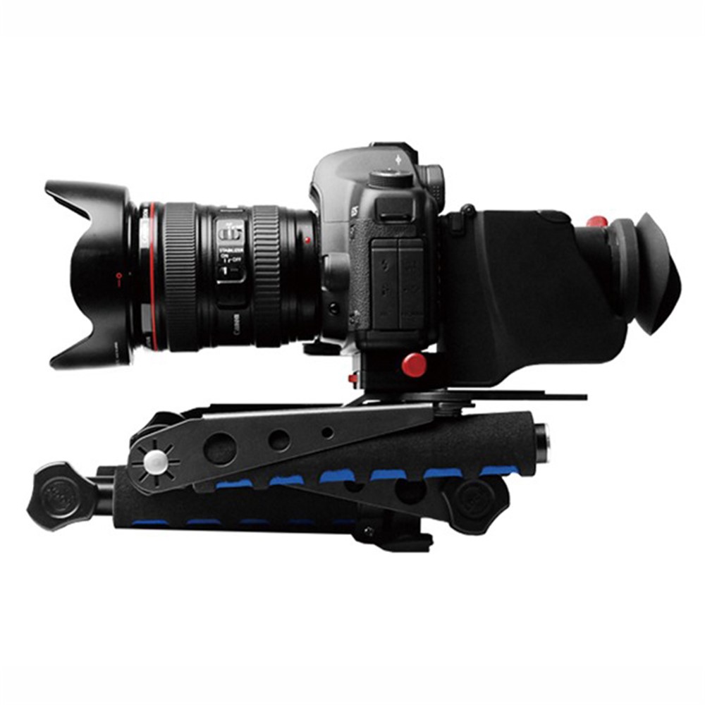 DSLR Rig Film In Lega Di Alluminio Pieghevole Kit Di Montaggio A Spalla Supporto Rig Stabilizzatore Per Canon Nikon Sony Ecc. Fotocamere DSLR-9