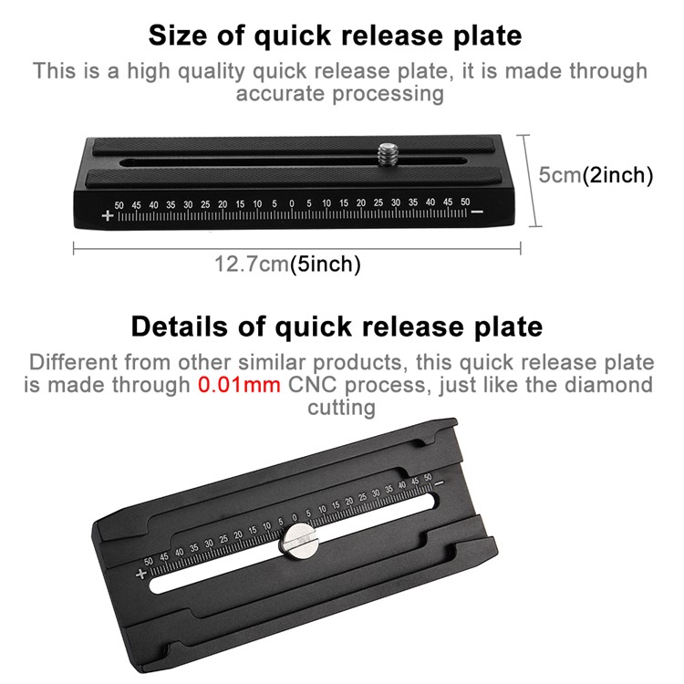 PULUZ P60T Carbon Fiber Handheld Camera Stabilizer with Quick Release Plate for DSLR and Video Camera - Black-12