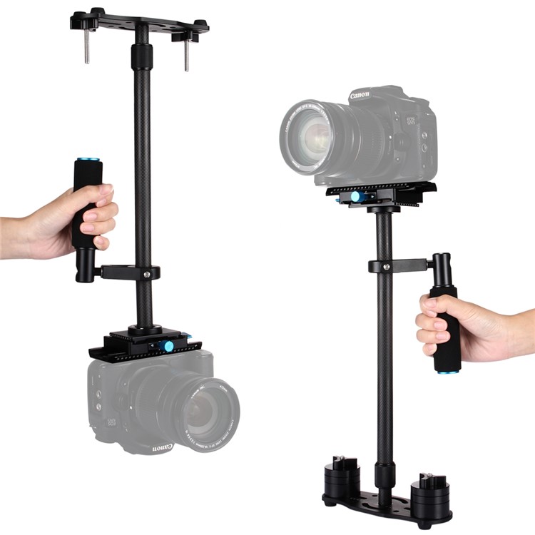PULUZ P60T Carbon Fiber Handheld Camera Stabilizer with Quick Release Plate for DSLR and Video Camera - Black-14