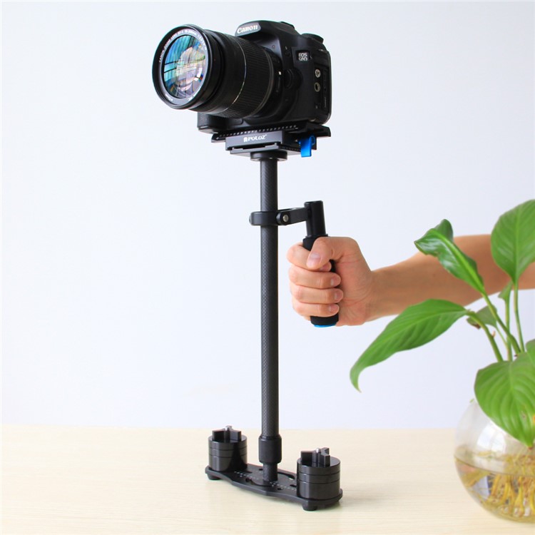 PULUZ P60T Carbon Fiber Handheld Camera Stabilizer with Quick Release Plate for DSLR and Video Camera - Black-19