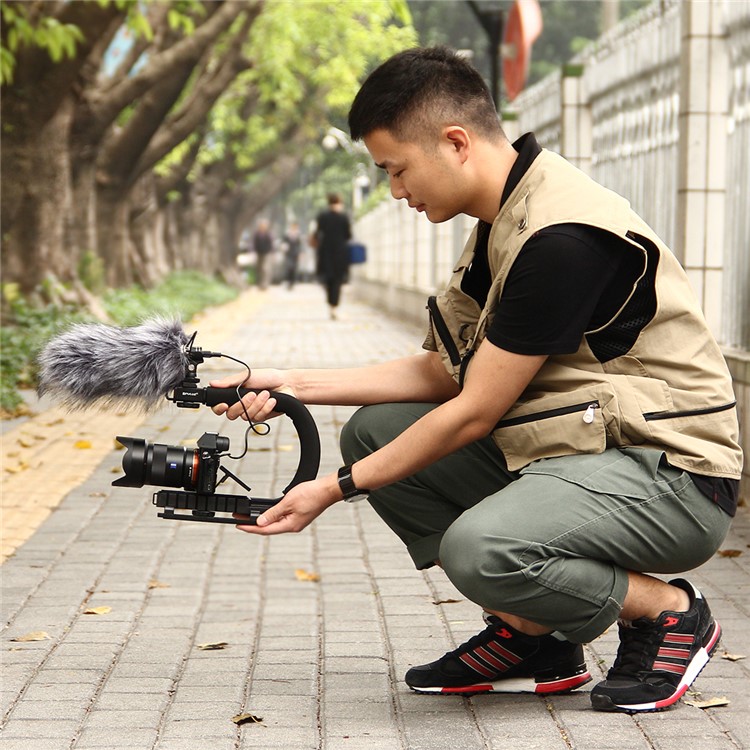 PULUZ PU3005 U Shape Stabilizing Handle Bracket for DV Camcorder, DSLR Camera-11