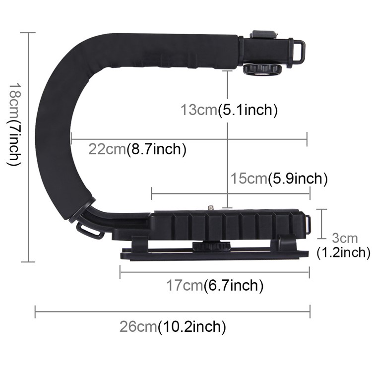 PULUZ PU3005 U Shape Stabilizing Handle Bracket for DV Camcorder, DSLR Camera-7