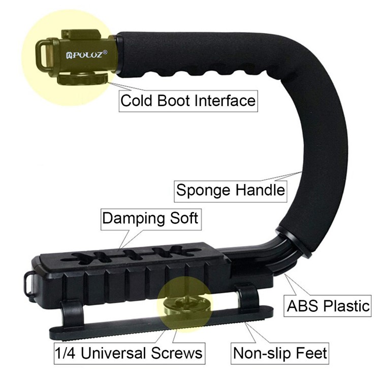 PULUZ PU3005 U Shape Stabilizing Handle Bracket for DV Camcorder, DSLR Camera-8