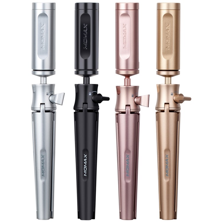 MOMAX Tripod Pro Rotary Tripod + Phone Holder for Smartphones / DSLR Camera - Rose Gold Color-12