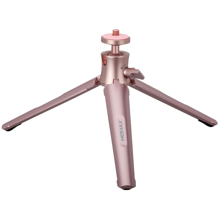 MOMAX Tripod Pro Rotary Tripod + Phone Holder for Smartphones / DSLR Camera - Rose Gold Color-4