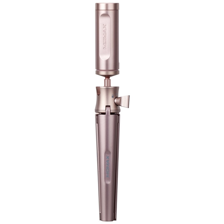 MOMAX Tripod Pro Rotary Tripod + Phone Holder for Smartphones / DSLR Camera - Rose Gold Color-5