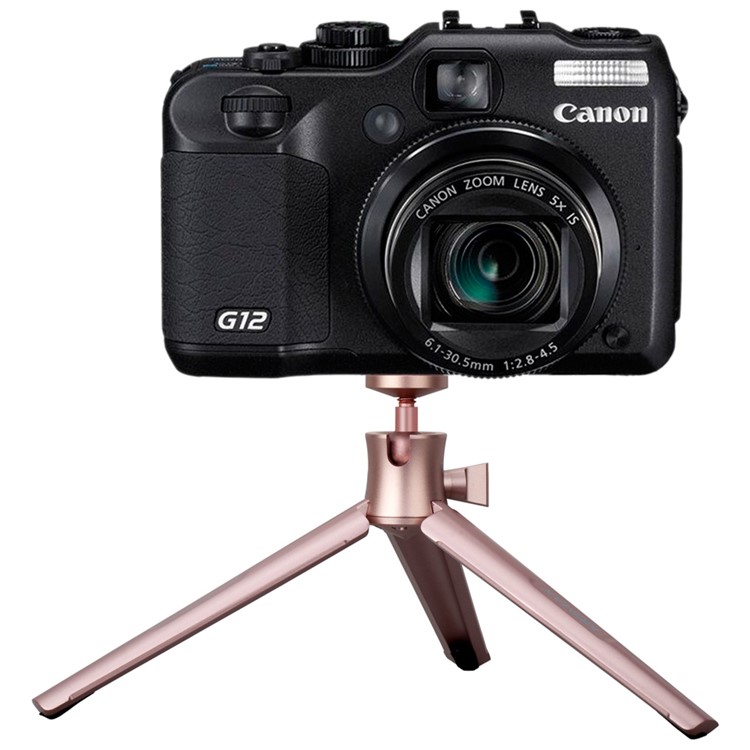 MOMAX Tripod Pro Rotary Tripod + Phone Holder for Smartphones / DSLR Camera - Rose Gold Color-9