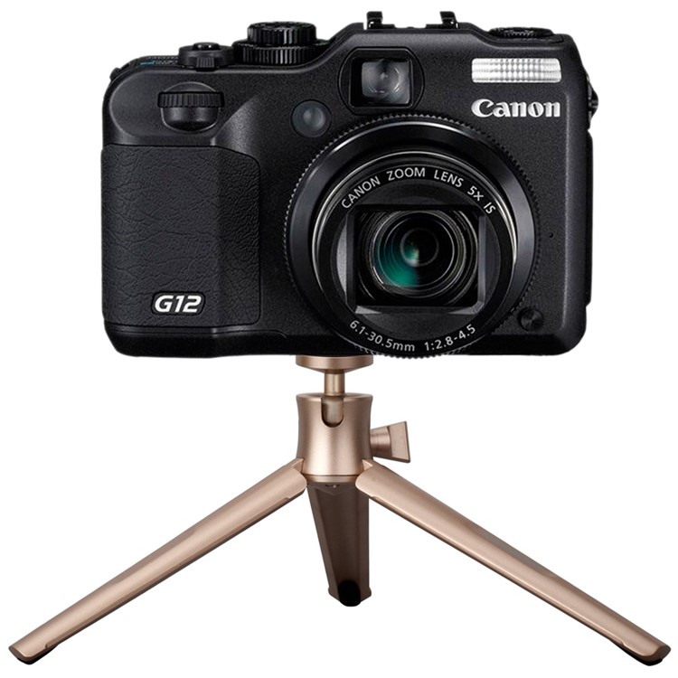 MOMAX Tripod Pro Rotary Tripod + Phone Holder for Smartphones / DSLR Camera - Champagne Gold Color-10