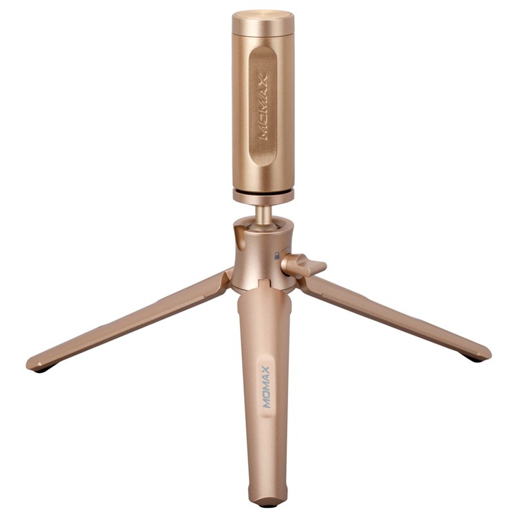MOMAX Tripod Pro Rotary Tripod + Phone Holder for Smartphones / DSLR Camera - Champagne Gold Color-3